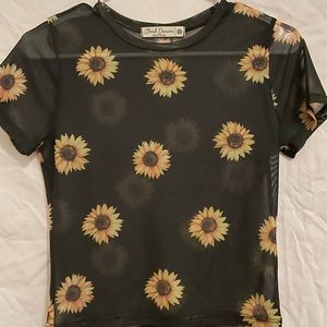Sunflower mesh t-shirt